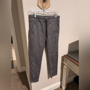 Bevy Flog Shely Pants Womens 27 Gray Python Snake Print Drawstring Shiny Joggers